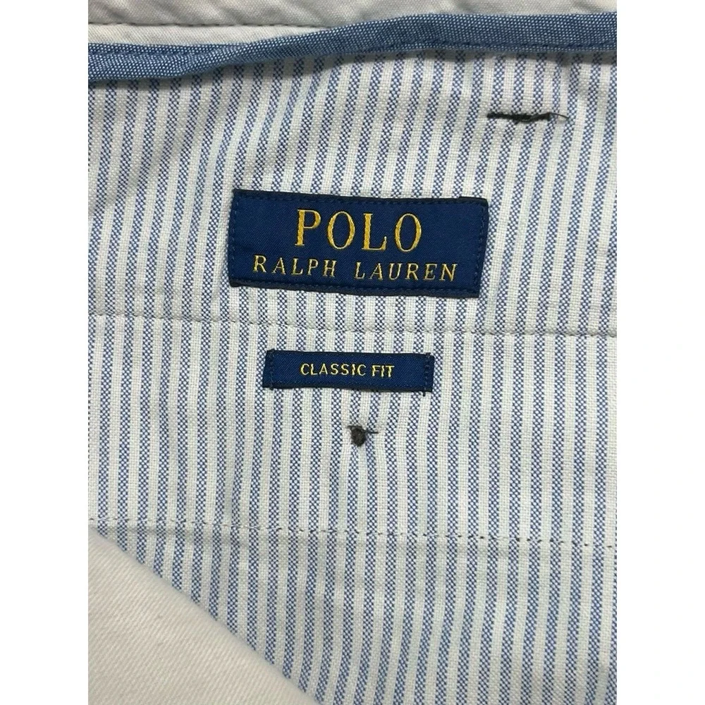 Polo Ralph Lauren 52x34 Olive Green Chino Dress Pants Flat Front Trousers Cotton
